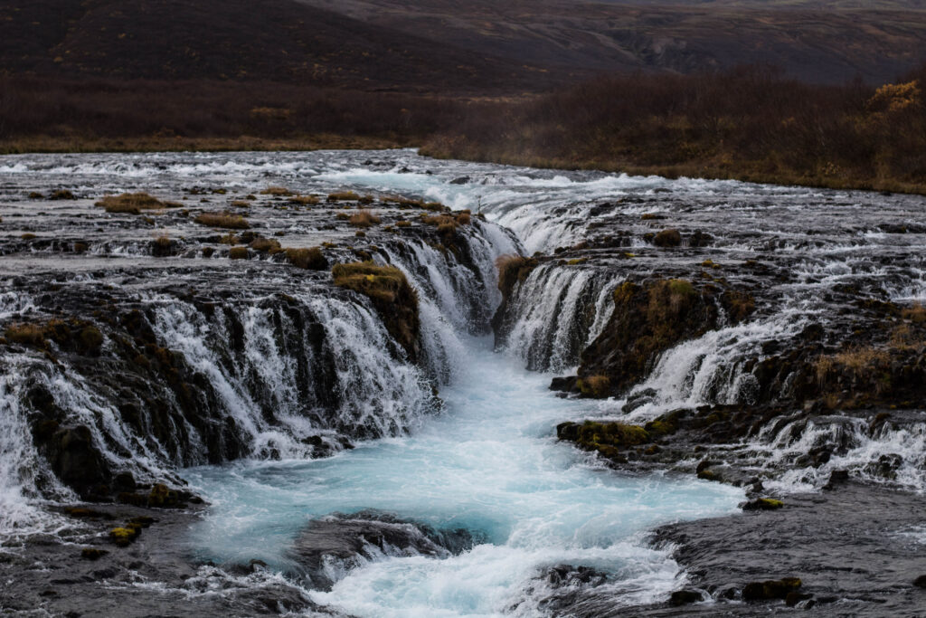 Bruarfoss waterfall in Iceland is a hidden gem that not many people think to go to
