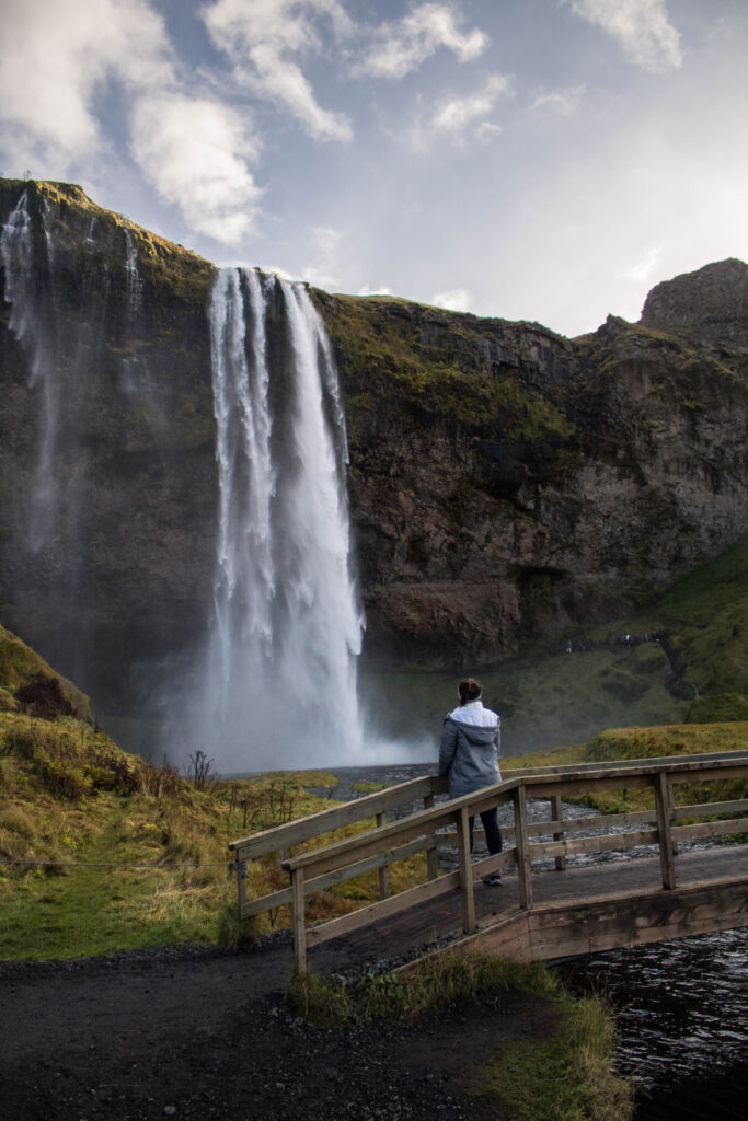 Seljalandsfoss waterfall in the south of Iceland 