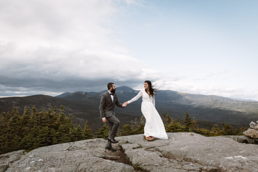 White Mountain adventure elopement in New Hampshire