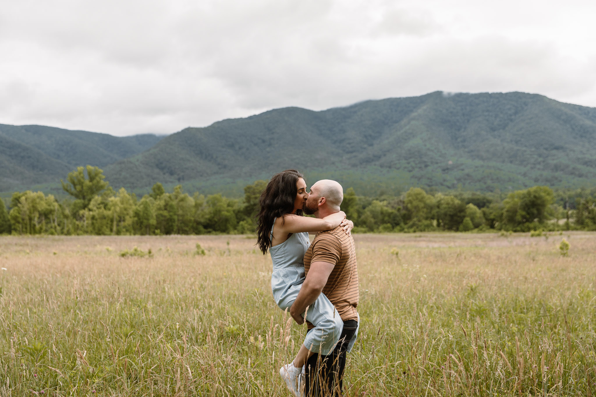 Smoky Mountains engagement at Cades Cove | Smoky mountain national park elopement photographer