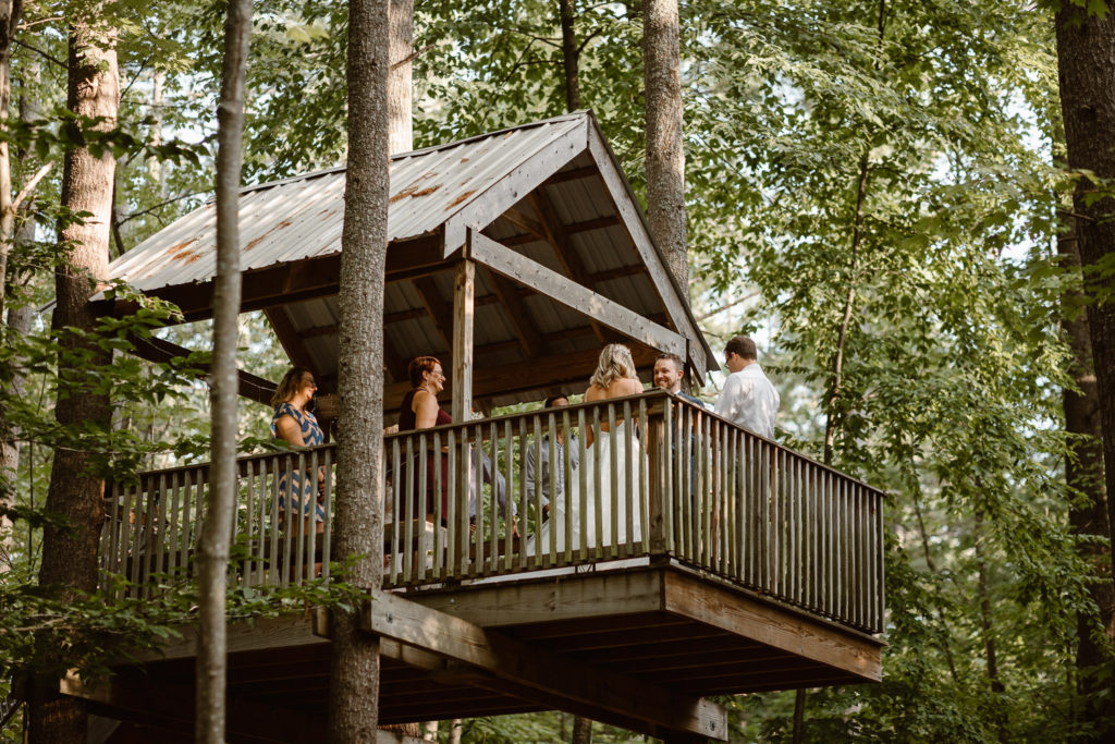 NH treehouse elopement in the woods