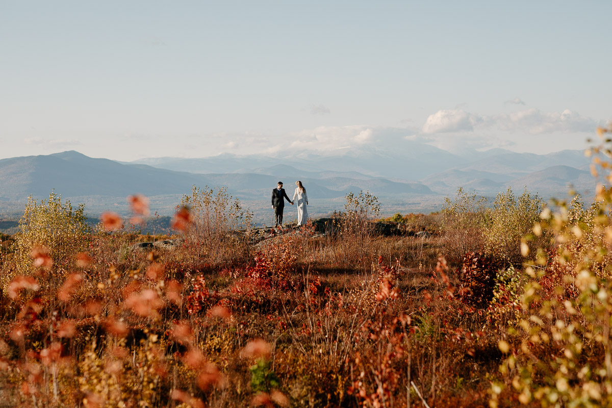 New Hampshire white mountain adventure elopement in the fall