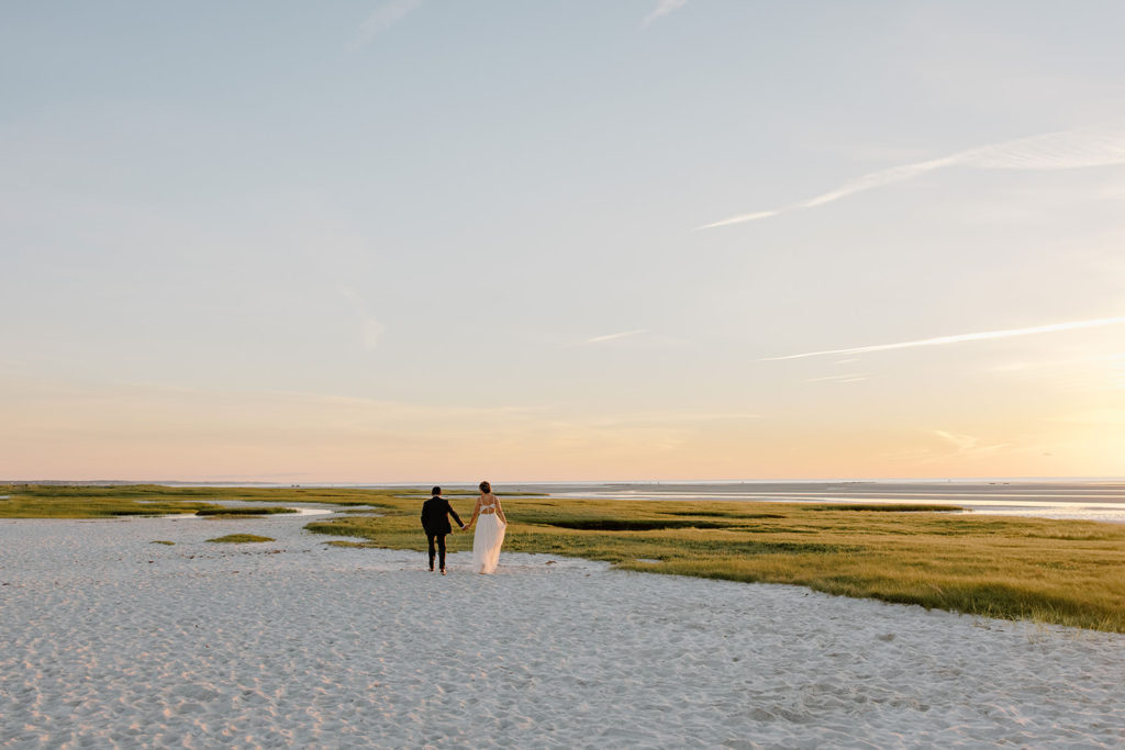 Cape Cod elopement with friends and family in the summer. Massachusetts elopement photographer.
