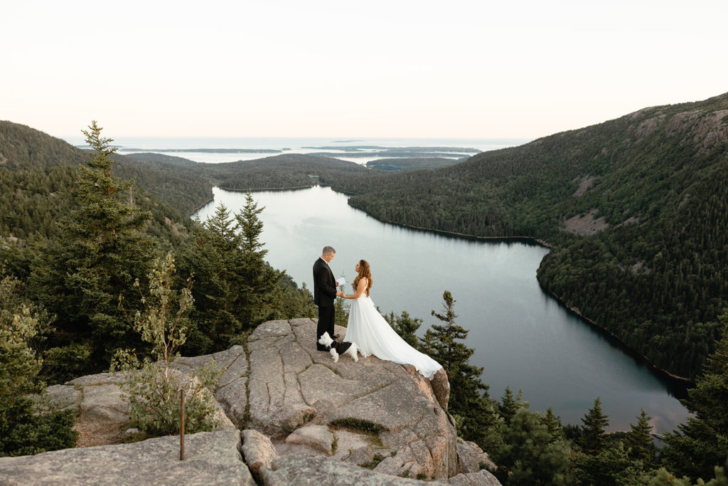 acadia elopement ceremony in the mountains