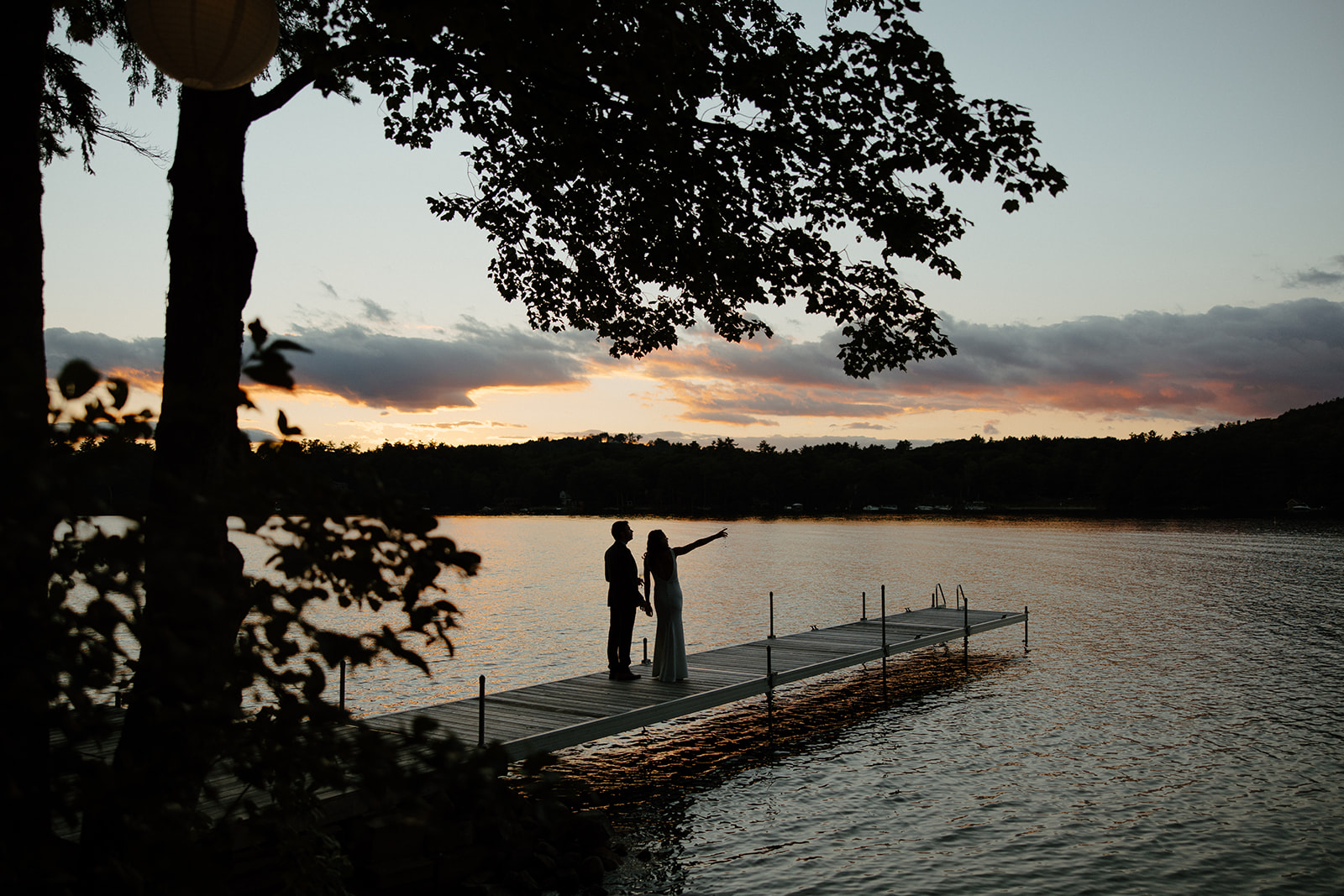 Intimate Lake Winnipesaukee backyard elopement in center harbor new hampshire