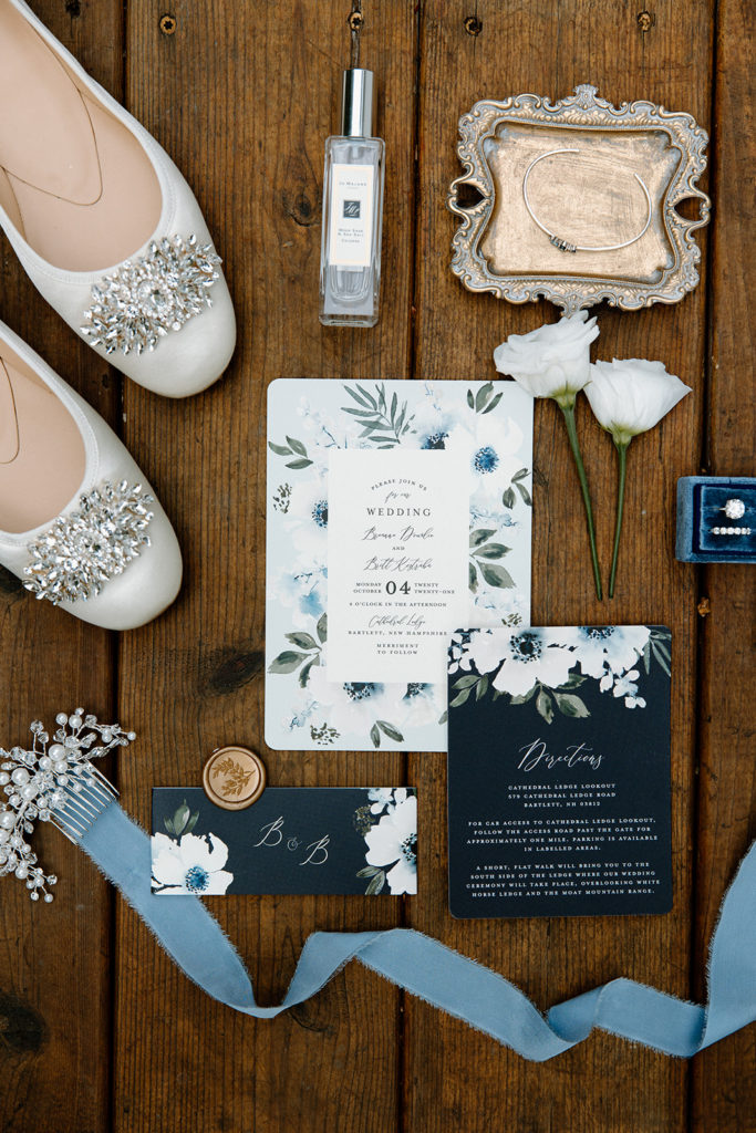Flat-lay detail photo for wedding