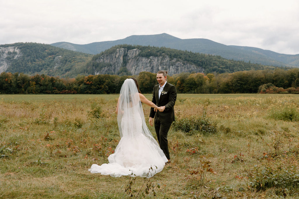 North Conway Elopement first look photo
