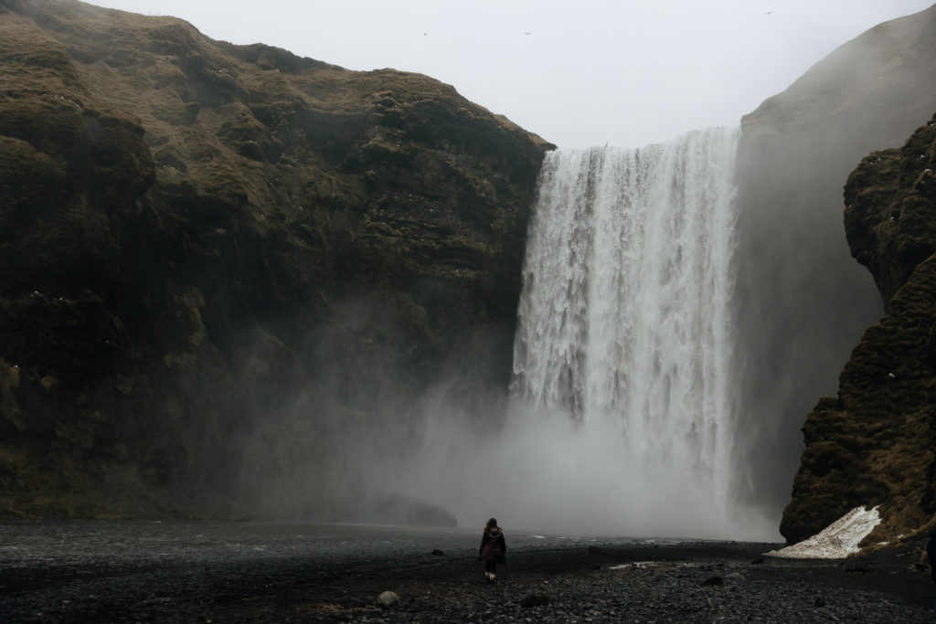 Skogafoss elopement in the spring in iceland