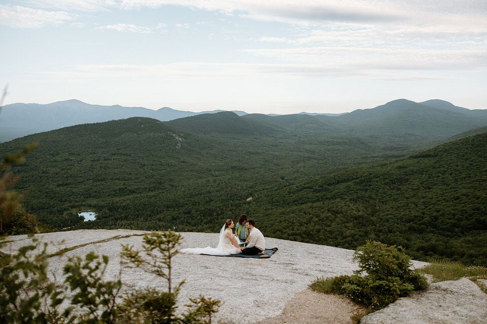 New Hampshire elopement ceremony with big reception 