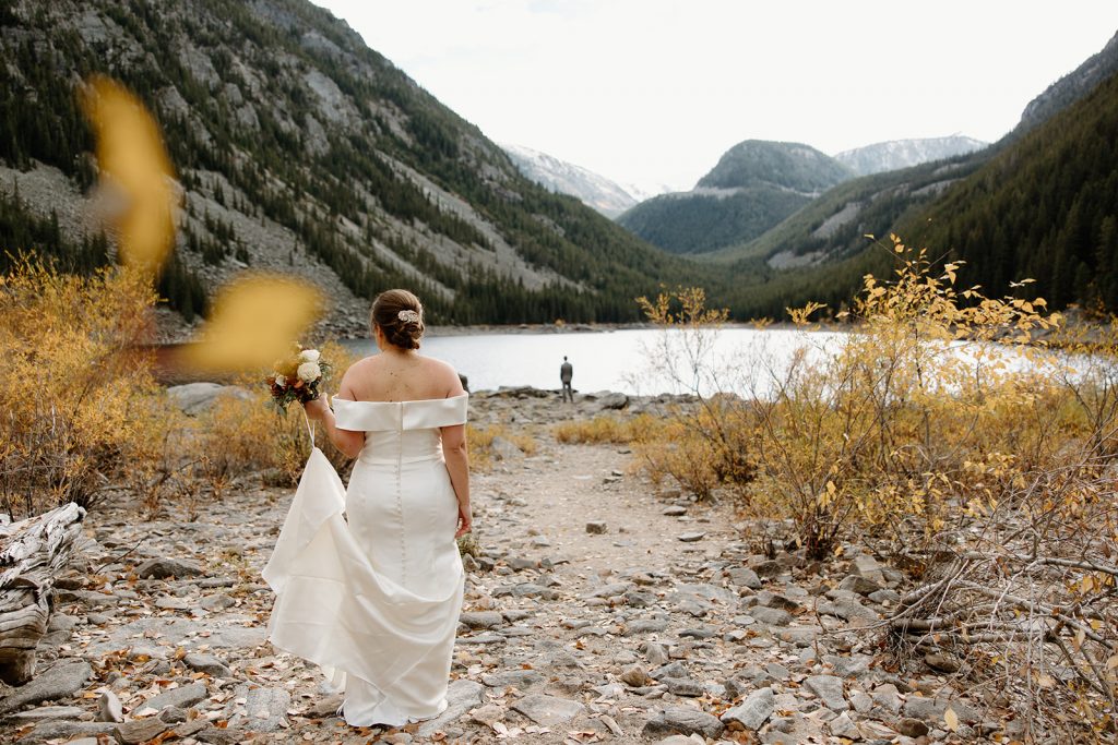 Montana fall wedding photo