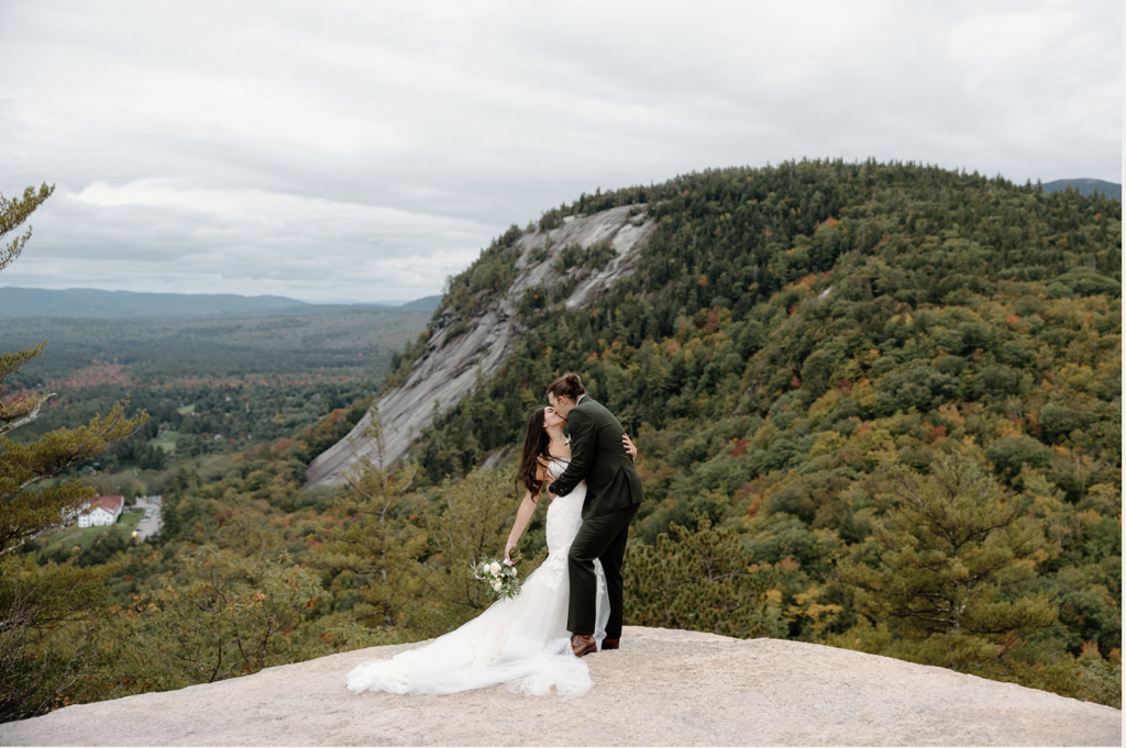 Fall elopement ceremony in New England