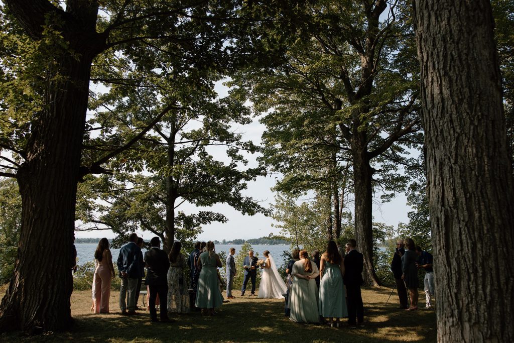 Lake Champlain wedding ceremony