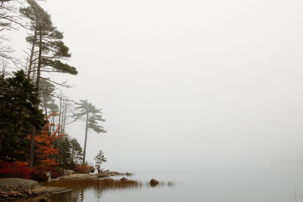 Acadia National Park foggy elopement photographer