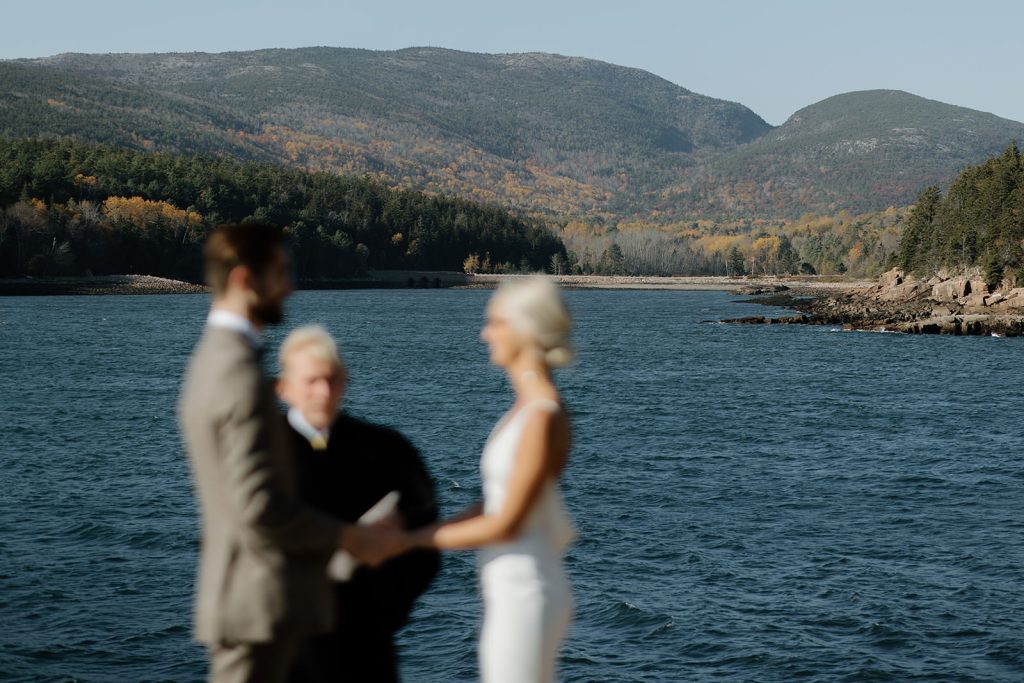 Acadia Elopement Photography at Otter Cliff in the Fall