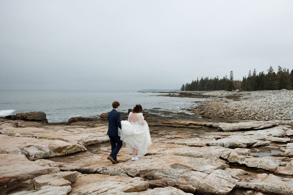 Acadia beach elopement
