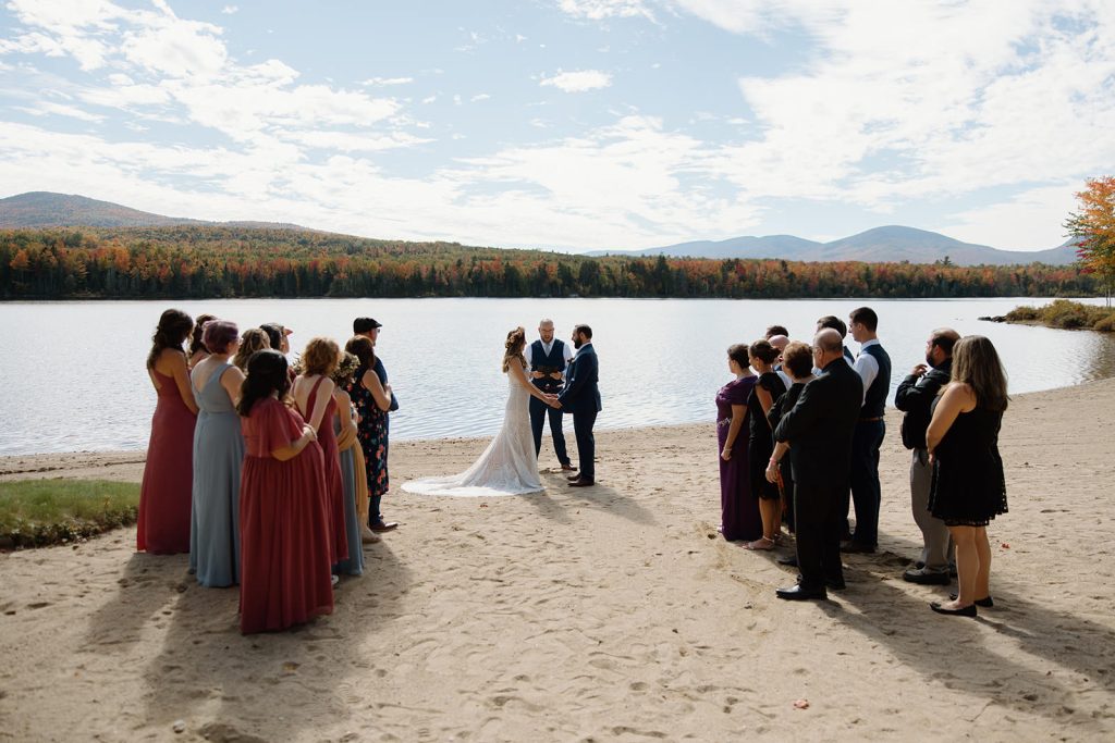 NH State Park Wedding with family