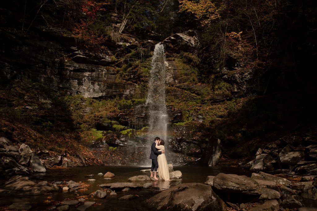 Catskills waterfall elopement in New York.