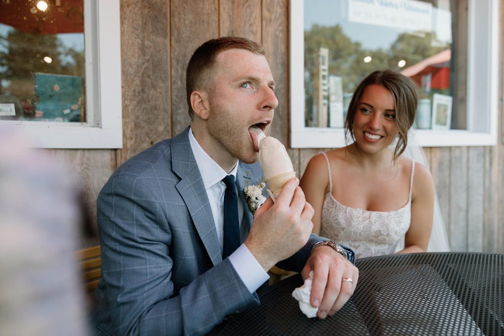Grab a creemee for your Vermont elopement near Lake Champlain.