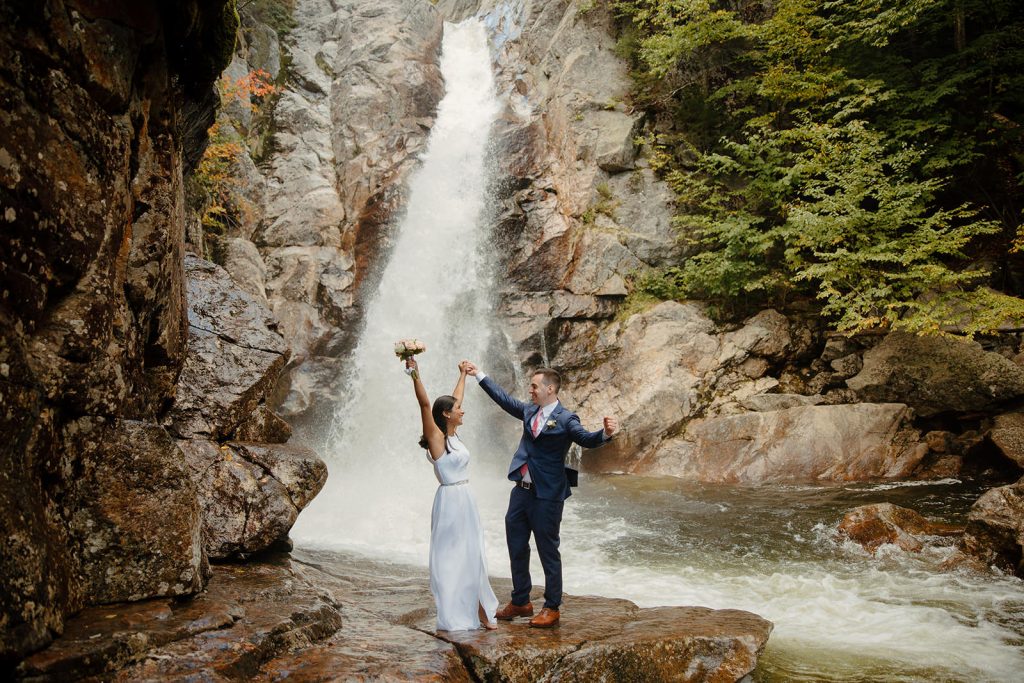 Ultimate Glen Ellis waterfall elopement and wedding guide in the White Mountains of New Hampshire.