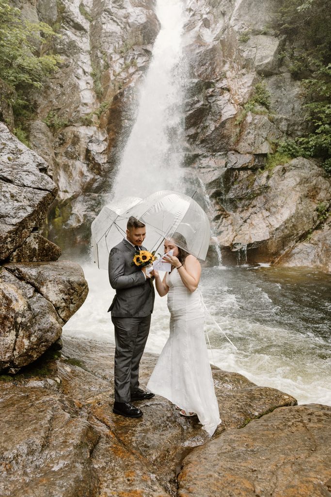 Ultimate Glen Ellis waterfall elopement and wedding guide in the White Mountains of New Hampshire.