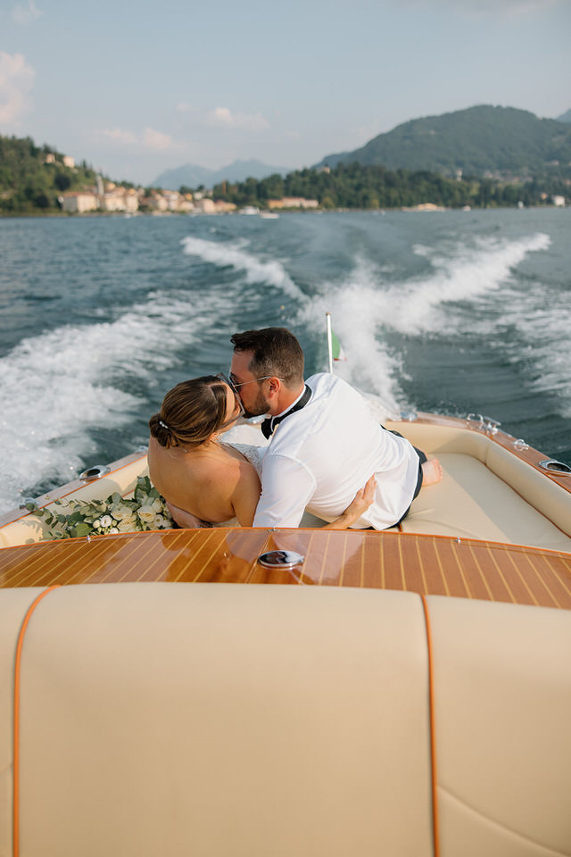 Lake Como, Italy wedding on a boat