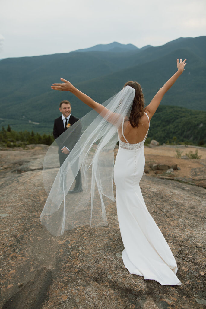 outdoor elopement with veil